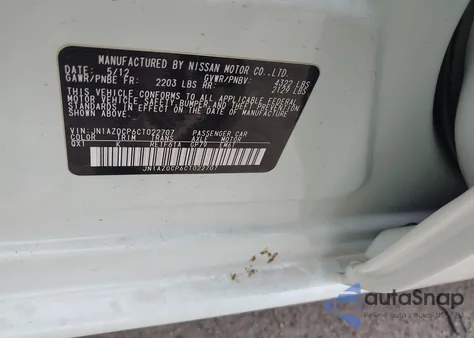 2012 Nissan Leaf Sl from USA, damaged, VIN JN1AZ0CP6CT022707